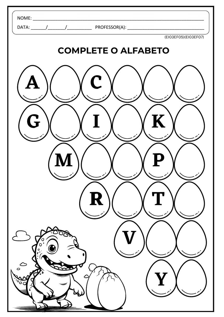 Atividade complete o alfabeto